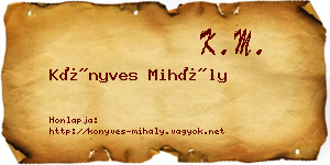 Könyves Mihály névjegykártya